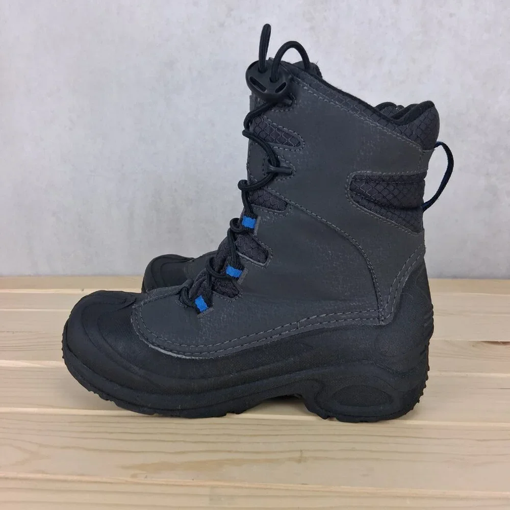 Columbia Snow Boots Bugaboot III Waterproof 200g Insulated Gray Big Kid US 4